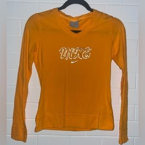 Nike orange women’s long sleeve Size: Small